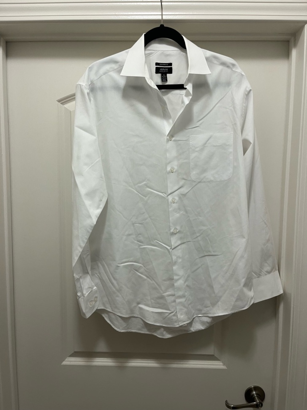 Alfani White Long-Sleeve Dress Shirt